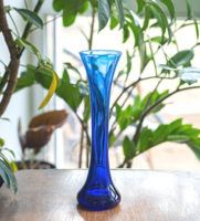 Sötét kék modern stílusú váza - mid-century modern design váza