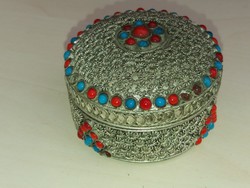 Old silver plated jewelry holder