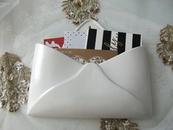 For Clarine! Envelope form wall porcelain stationery, check and invoice holder