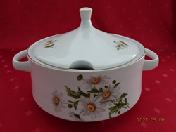 Lowland porcelain, daisy-patterned soup bowl, top diameter 20 cm. He has! Jókai.