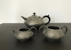 Art deco angol teázó készlet 3 darabos