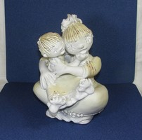 Eva Kovács mother with her child ceramic figurine