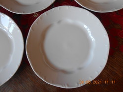 Zsolnay barokk fehér lapos tányér