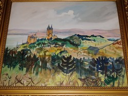 At the eloquent age: a view of Tihany with a guarantee of an original gallery painting