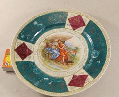 Alt wien barokk jelenetes tányér 491