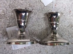 Silver-plated candle holder with beautiful design and shape, flawless, small size