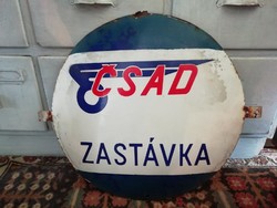 Zománctábla, régi Csehszlovák közlekedési vállalat táblája, dekoráció