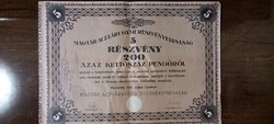 Magyar Acélárugyár Részvény, 1926.