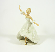 Wallendorf, a charming dancing lady with a hand-painted porcelain figurine, flawless! (P197)