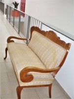 Biedermeier ülőgarnitúra, 1 kanapé, 2 fotel, felújítandó állapotban
