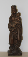 Mária és a kis Jézus fa szobor