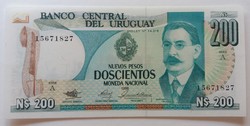 Uruguay 200 Nuevos Pesos 1986 UNC