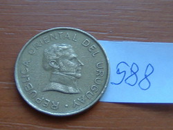 Uruguay 2 pesos 1994 artigas so (santiago) # 588
