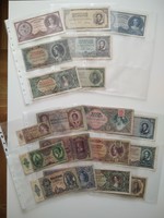 Kezdő pengő gyűjtemény 3-as osztású berakóba rendezve 1930-1946