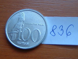 Indonesia 100 rupees 1999 alu. Kakakttu border cockatoo # 836