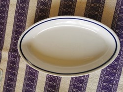 4 + 1 db Alföldi porcelán kék szegélyes ovális tál, tányér, kocsonyás tányér