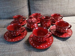 6 Personal, very cozy German ceramic tea set in beautiful condition!