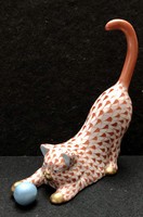 Herend scaled patterned cat