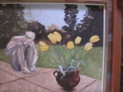 Kert sárga tulipánokkal !