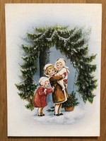 Aranyos Karácsonyi képeslap - Hatvany Józsefné grafika