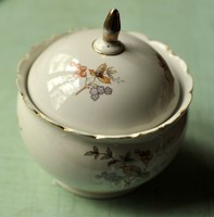 Antique Hollohazi porcelan-cukortarto