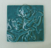 Antique angelic, putto porcelain tile image