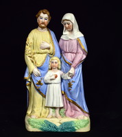 The holy family! Hand painted table or wall bisquit porcelain