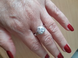 Csillogó szívecskés ezüst gyűrű