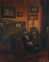 Novák erzsébet (1893-) room interior 60x50 room interior komáromi kacz apátfalvi