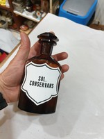 Old stained medicine bottle