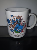 Witeg stone porcelain valiant order, horthy coat of arms mug.