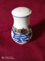 Csehszlovák porcelán sószóró, hagyma mintás, kobalt kék