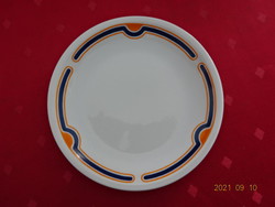 Great Plain porcelain small plate with orange and blue pattern, diameter 16.8 cm. He has!