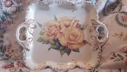 Rózsás porcelán tálca