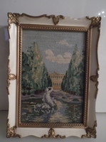 Needle tapestry image - 19.5 x 14.5 x 2.5 - beautiful frame - extremely detailed