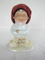 Csermák Francis juried craftsman ceramic two-faced cheerful sad dwarf
