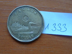 Canada $ 1 2012 Maple Leaf, Gavia (Loons) Elizabeth II, Brass Plated Steel # 1333
