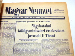 1968 szeptember 27  /  Magyar Nemzet  /  1968-as újság Születésnapra! Ssz.:  19601