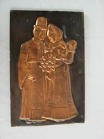 Copper picture wall ornament matyo couple