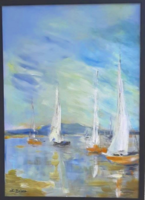 Sailboats - Badacsony_K. Balogh branch painting