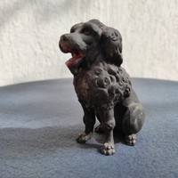 Pudli, Poodle Dog Figurine in Metal Alloy, Enamel - Viennese Style