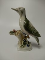 Zsolnay porcelain, bird figurine on a tree branch