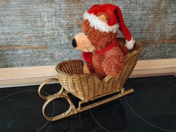 Santa teddy bear with sledge