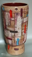 Mid Century Fratelli Fanciullacci Italy kerámia váza jelzett hibátlan eredeti