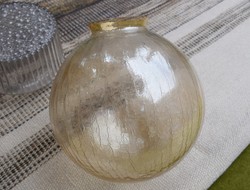 Repesztett üveg gömb lámpabúra , lámpa , csillár búra 25 x 23 cm