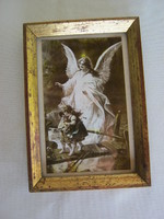 Régi angyalkás fali kép szentkép