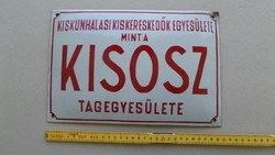 Enamel sign, Kisos kiskunhalas sign board