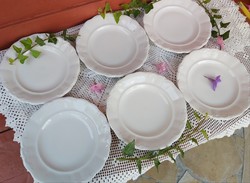 6 db Zsolnay  indamintás lapostányér tányér  Paraszti tányérok, nosztalgia