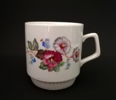 Retro large floral zsolnay skirt mug