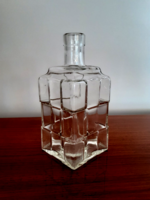 Régi Zwack üveg szögletes palack 17 cm